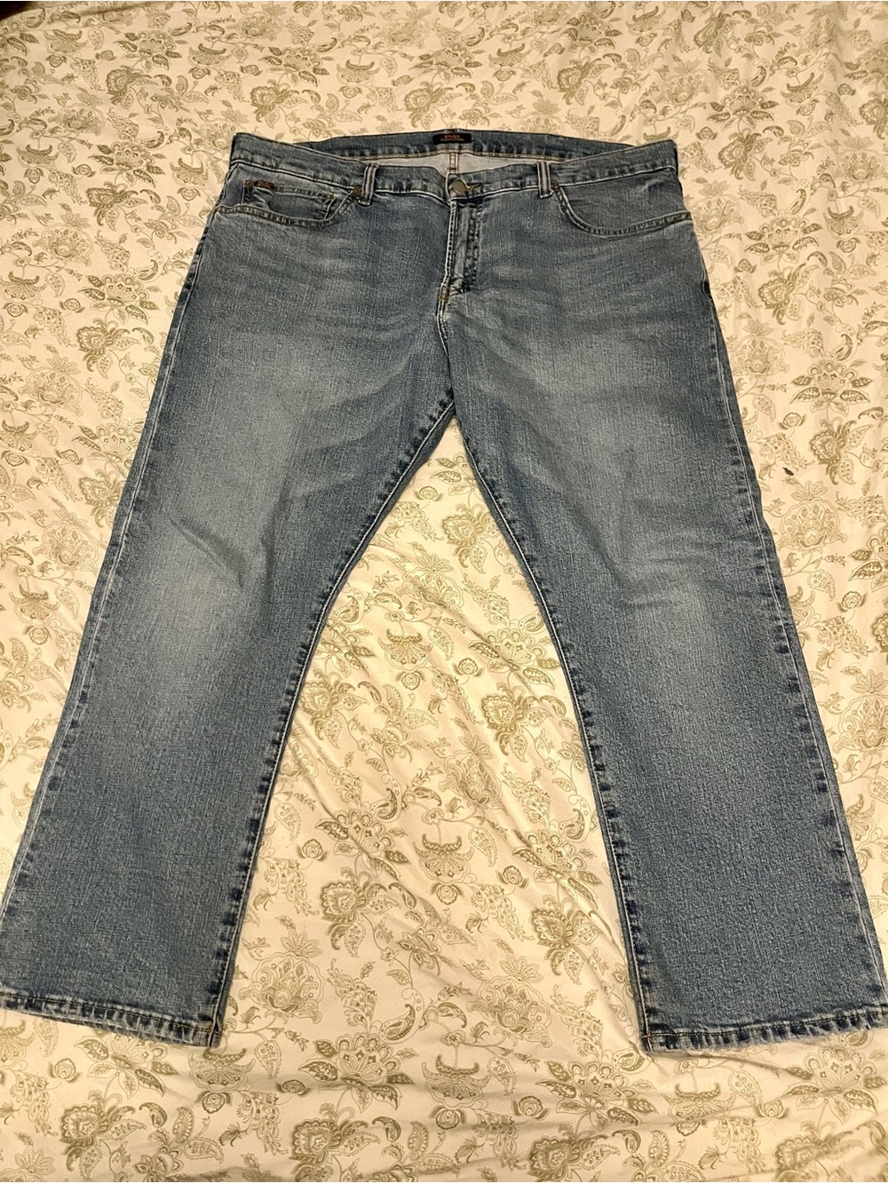 Polo Ralph Lauren Hampton Men’s Jeans Blue Wash Relaxed Straight Leg Denim 40x30